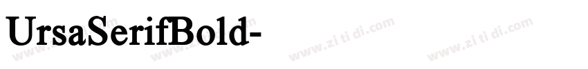 UrsaSerifBold字体转换