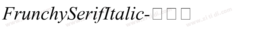 FrunchySerifItalic字体转换