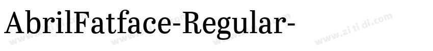 AbrilFatface-Regular字体转换