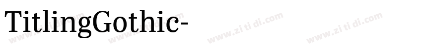 TitlingGothic字体转换