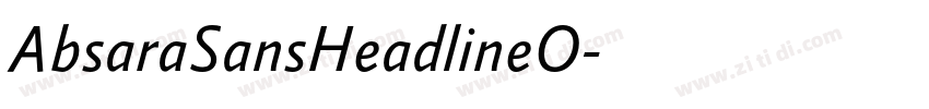 AbsaraSansHeadlineO字体转换
