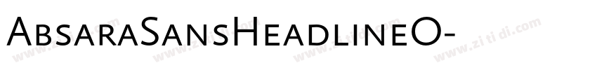 AbsaraSansHeadlineO字体转换