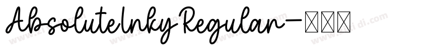 AbsoluteInkyRegular字体转换