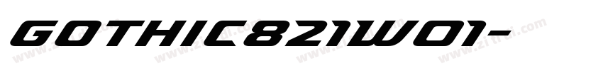 Gothic821W01字体转换