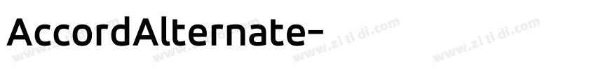 AccordAlternate字体转换