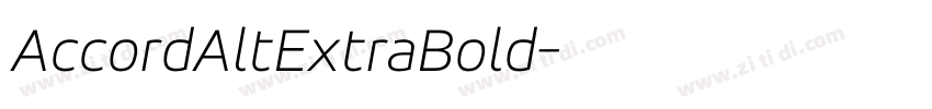 AccordAltExtraBold字体转换