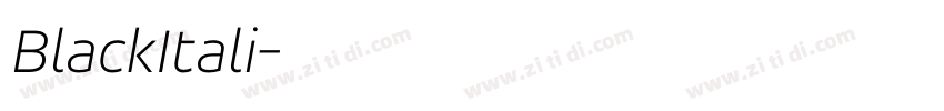 BlackItali字体转换