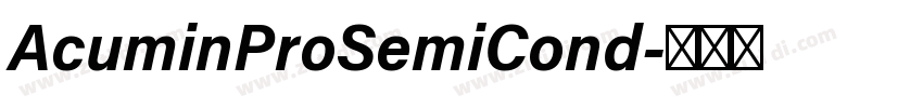 AcuminProSemiCond字体转换