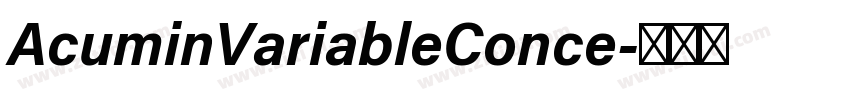 AcuminVariableConce字体转换