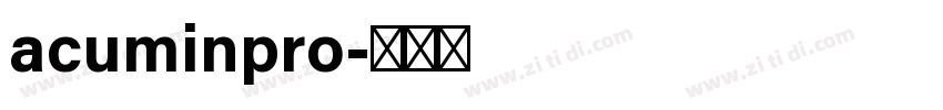 acuminpro字体转换