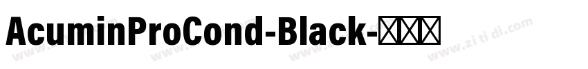 AcuminProCond-Black字体转换