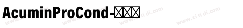 AcuminProCond字体转换