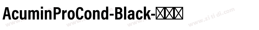 AcuminProCond-Black字体转换