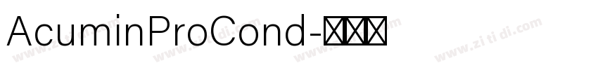 AcuminProCond字体转换