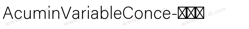 AcuminVariableConce字体转换