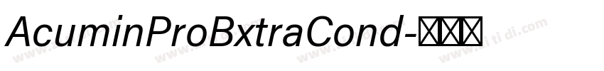 AcuminProBxtraCond字体转换