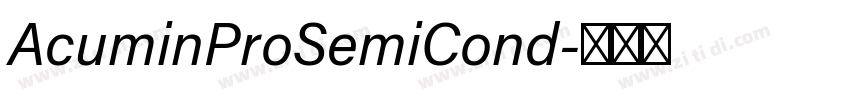 AcuminProSemiCond字体转换