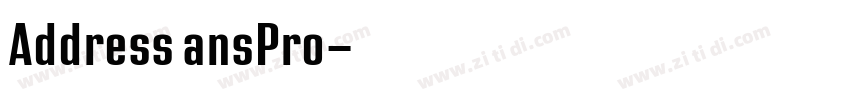 AddressSansPro字体转换