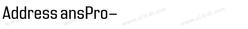 AddressSansPro字体转换
