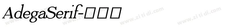 AdegaSerif字体转换