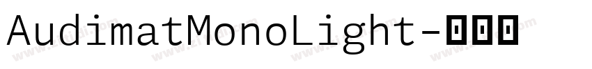 AudimatMonoLight字体转换