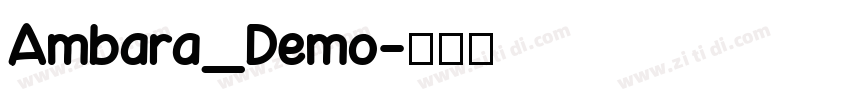 Ambara_Demo字体转换