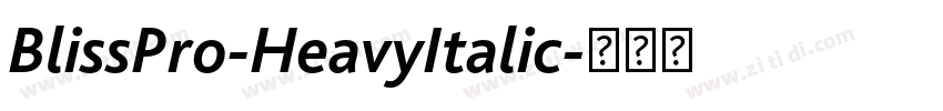 BlissPro-HeavyItalic字体转换