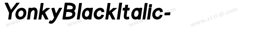 YonkyBlackItalic字体转换