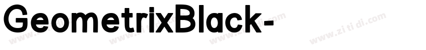 GeometrixBlack字体转换