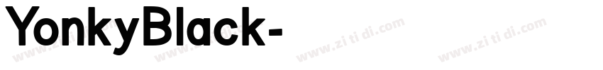 YonkyBlack字体转换