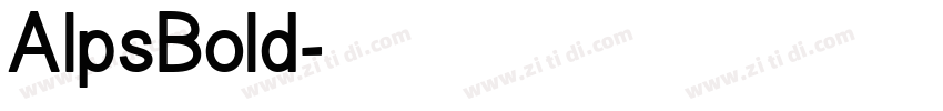 AlpsBold字体转换