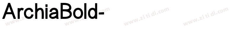 ArchiaBold字体转换