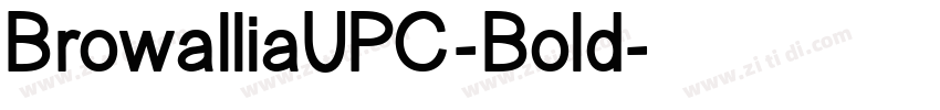 BrowalliaUPC-Bold字体转换