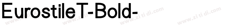 EurostileT-Bold字体转换