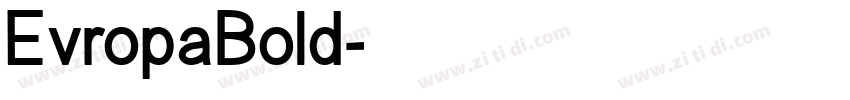 EvropaBold字体转换