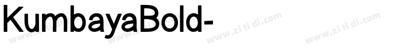 KumbayaBold字体转换