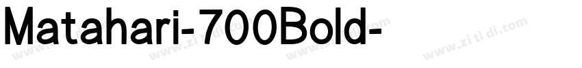 Matahari-700Bold字体转换