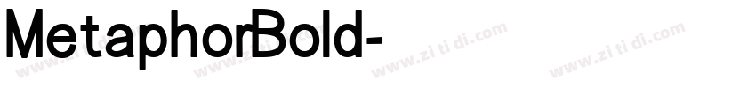 MetaphorBold字体转换