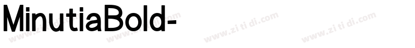 MinutiaBold字体转换