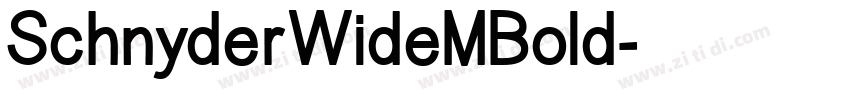 SchnyderWideMBold字体转换