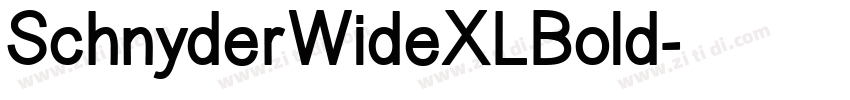 SchnyderWideXLBold字体转换