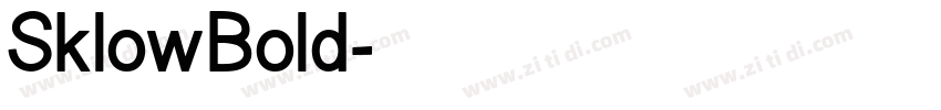 SklowBold字体转换