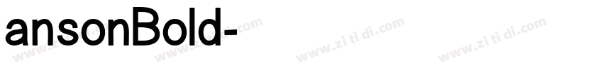 ansonBold字体转换