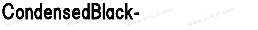 CondensedBlack字体转换