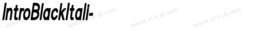 IntroBlackItali字体转换