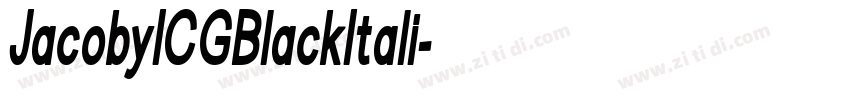 JacobyICGBlackItali字体转换