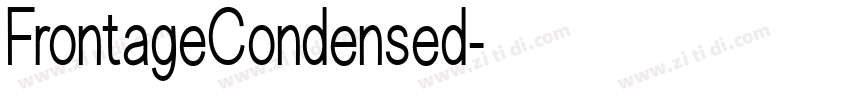 FrontageCondensed字体转换