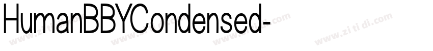 HumanBBYCondensed字体转换
