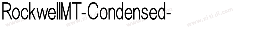 RockwellMT-Condensed字体转换