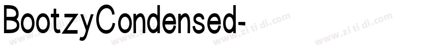 BootzyCondensed字体转换 BootzyCondensed字体转换